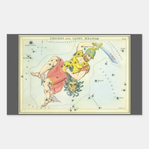 Urania's Spiegel, Antieke Hemelkaart Astronomie Rechthoekige Sticker