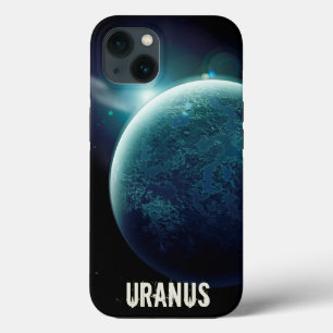 Uranus blauwe planeet 3d heelal ruimteillustratie iPhone 13 hoesje