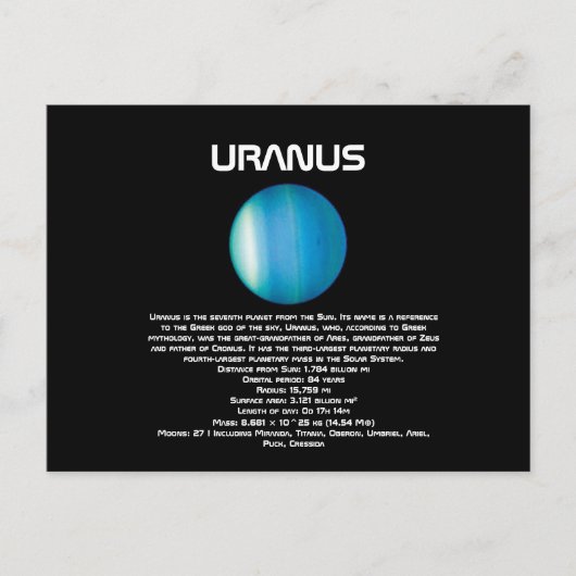 Uranus Briefkaart (Voorkant)