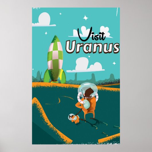 Uranus Caricature vintage Travel Poster (Devant)