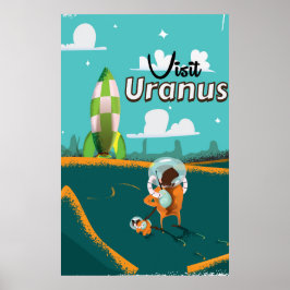 Uranus  cartoon Reisposter Poster