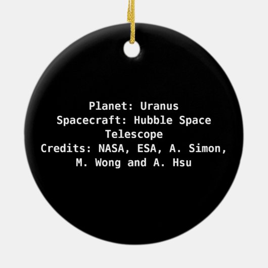 Uranus Ceramic Ornament (Achterkant)
