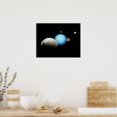 Uranus en Moons NASA Planet Poster (Keuken)