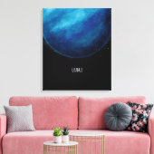 Uranus Planeet Kunstwerk – Kosmische ruimte Illust Canvas Afdruk (Insitu (Woonkamer))