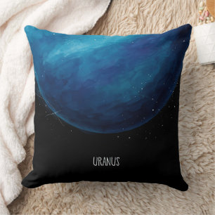Uranus Planeet Kunstwerk – Kosmische ruimte Illust Kussen