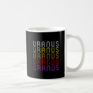 Uranus Planeet Retro Vintage Astronomie T-Shirt Koffiemok