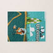 Uranus vintage cartoonaffiche voor reizen legpuzzel (Horizontaal)