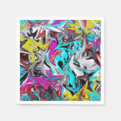 Urban abstracte graffiti party servetten (Voorkant)