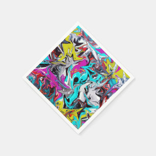 Urban abstracte graffiti party servetten