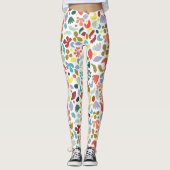 Urban Abstracte organische vormen patroon Leggings (Voorkant)