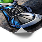 Urban Alien Basketball Player - Comic Style Art Poster (Hoek)