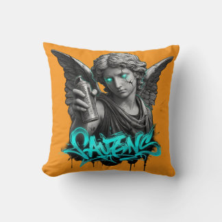 Urban Angel Graffiti Cushion – Broken Statue Stree Kussen