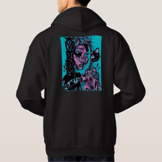 Urban Angel Neon Schoonheid in Chaos Art Hoodie