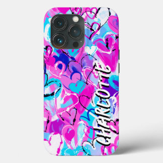 Urban Art Doodles, levendige kleurrijke graffit ha iPhone 13 Pro Hoesje