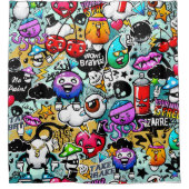 Urban Art Graffiti Douchegordijn (Voorkant)