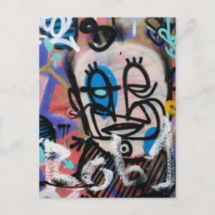 Urban art graffitis briefkaart