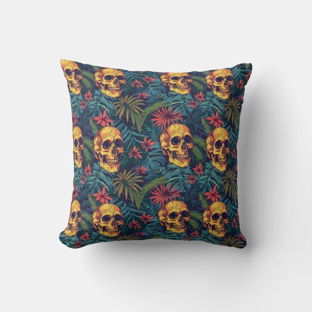 Urban Art Skull Pillow Design A49 Kussen (Voorkant)