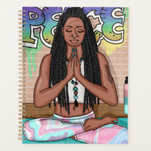 Urban Art vrouw die medailles verricht Planner