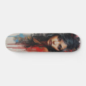Urban Art Vrouw Skateboard (Horizontaal)