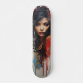 Urban Art Vrouw Skateboard (Voorkant)