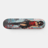 Urban Art Vrouw Skateboard (Horizontaal)