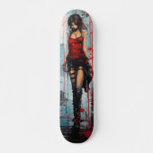 Urban Art Vrouw Skateboard (Voorkant)