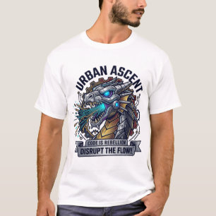 Urban Ascent Code Is Rebellie Cybernetische Draak T-shirt