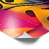 Urban Bloom Vivid Graffiti Flower Explosio Poster (Hoek)