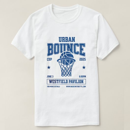 Urban Bounce Cup 2025 Basketball Event T-Shirt (Design devant)