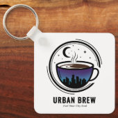 Urban Brew City Skyline Coffee Sleutelhanger (Voorkant)