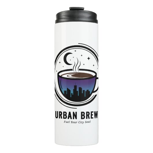 Urban Brew City Skyline Coffee Thermosbeker (Voorkant)