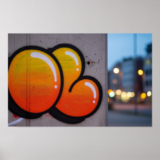 Urban Bubble-stijl graffiti Poster (Voorkant)