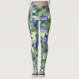 Urban Camo Greens Browns Digitale Patroon Leggings