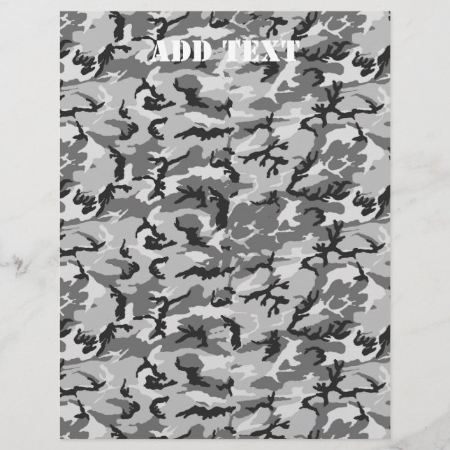 Urban Camouflage Pattern - Black & Grey (Voorkant)