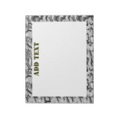 Urban Camouflage Pattern - Black & Grey Notitieblok (Gedraaid)