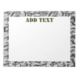 Urban Camouflage Pattern - Black & Grey Notitieblok