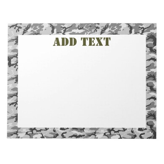 Urban Camouflage Pattern - Black & Grey Notitieblok (Voorkant)