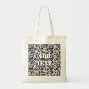 Urban Camouflage Pattern - Black & Grey Tote Bag