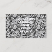 Urban Camouflage Pattern - Black & Grey Visitekaartje (Achterkant)