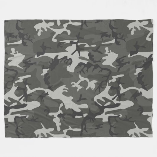 Urban Camouflage Pattern Fleece Deken (Voorkant (Horizontaal))
