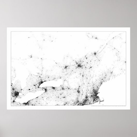 Urban Canada Census Dotmap Poster (Voorkant)