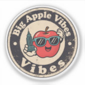 Urban Charm_ New York Apple Style Sticker (Voorkant)