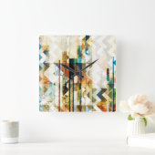 Urban Chevron II Vierkante Klok (Huis)