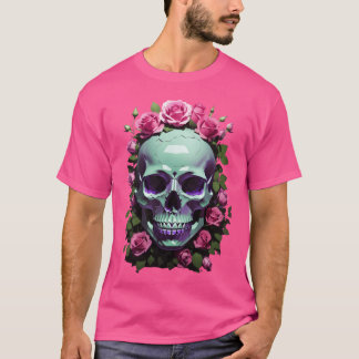 Urban chic ontmoet spooky vibes groen en paarse vi t-shirt