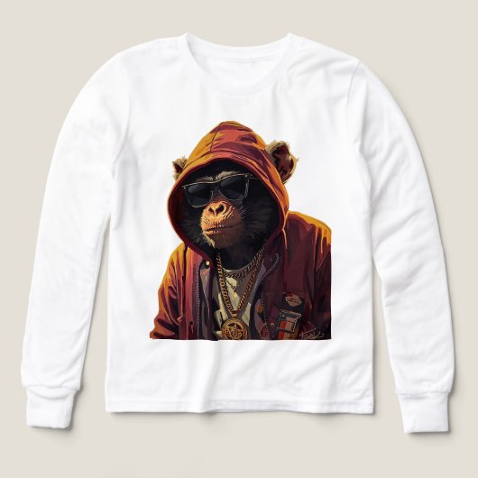 Urban Chimp – Cool Chimpanzee with Hoodie and Gold (Motif recto)
