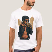 Urban Coffee Vibes – Mannen basic T-shirt (Voorkant)