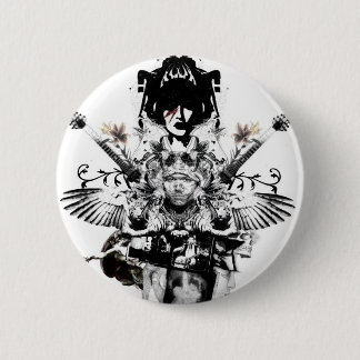 Urban Cowboy - rockstar - knop Ronde Button 5,7 Cm