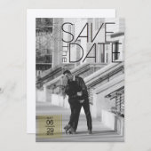 Urban Deco Save the Date | Bruiloft (Voorkant / Achterkant)