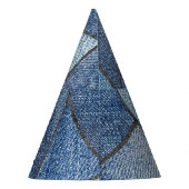 Urban Denim: noodlijdende patchwork ontwerp Feesthoedjes (Achterkant)