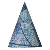 Urban Denim: noodlijdende patchwork ontwerp Feesthoedjes (Voorkant)